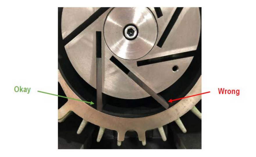 Sens montage palette seches pompe a vide