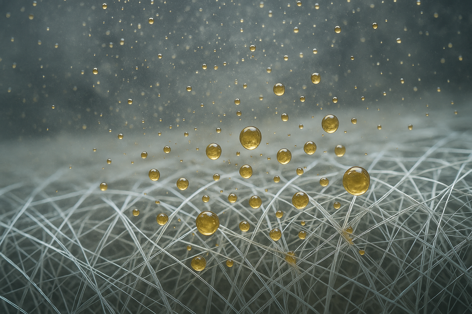 réprésentation réaliste d'un brouillard d'huile filtré